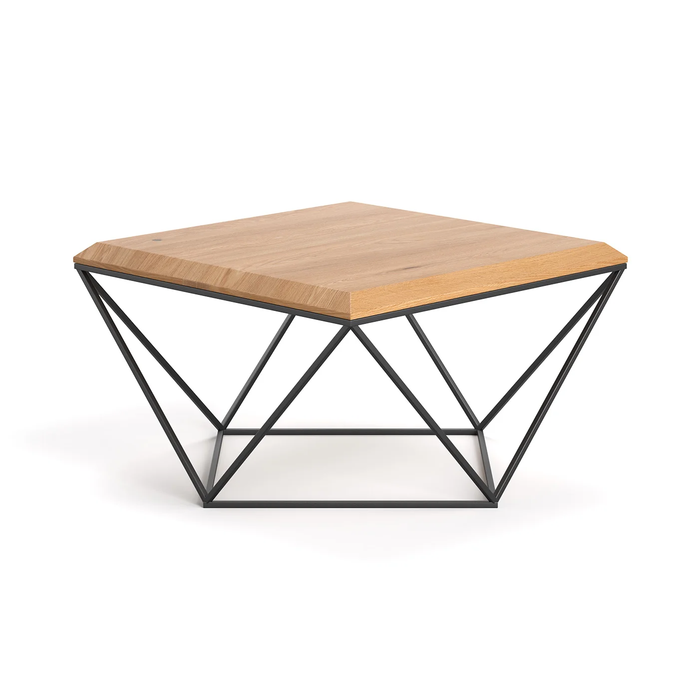 Arbor-Couchtisch im Loft-Stil mit Holzplatte