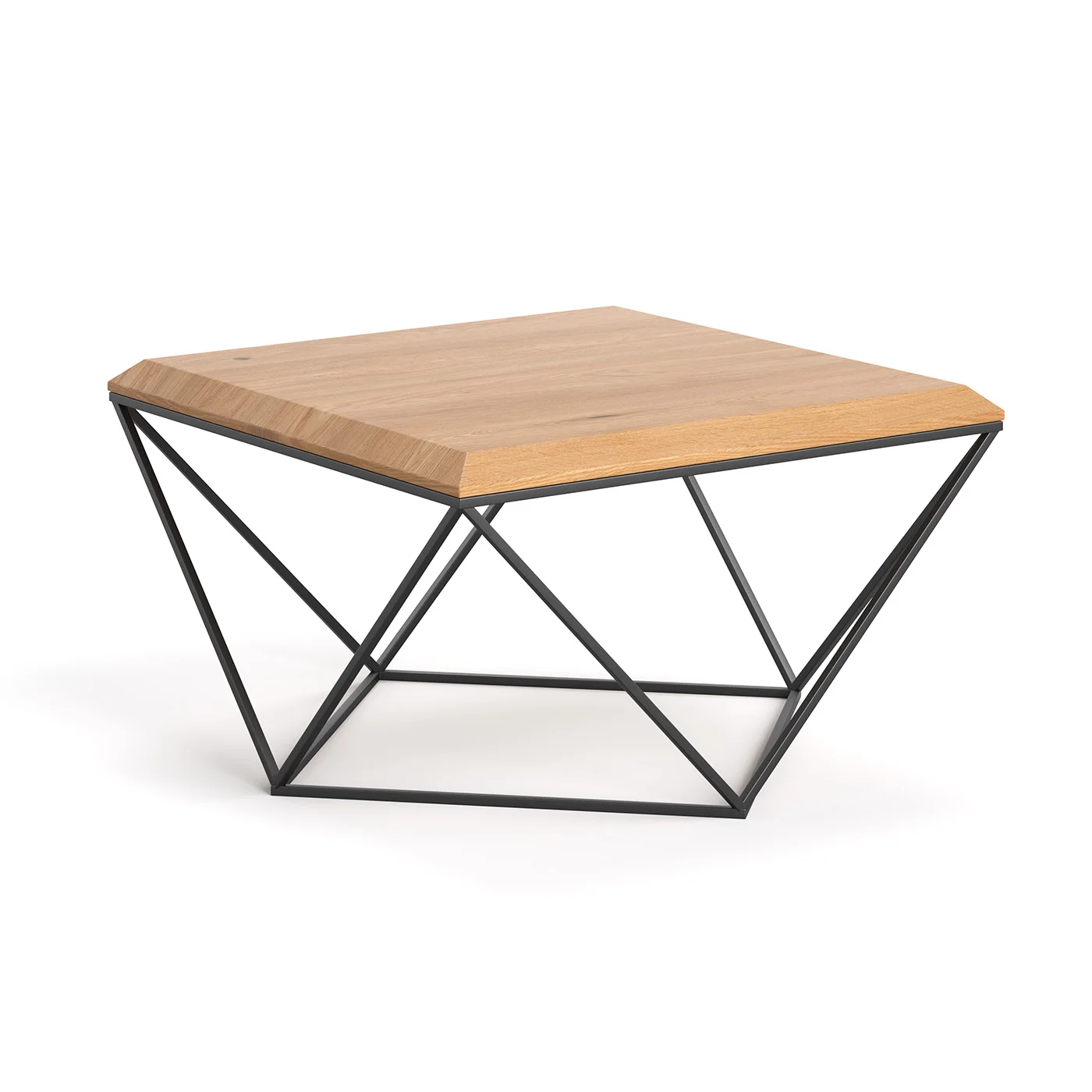 Arbor-Couchtisch im Loft-Stil mit Holzplatte