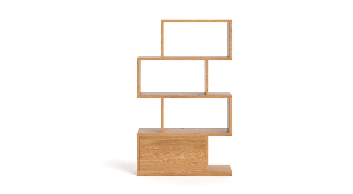 Domino-Bücherregal aus Holz