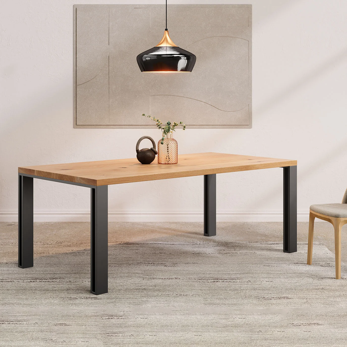 Fold-Tisch aus Massivholz