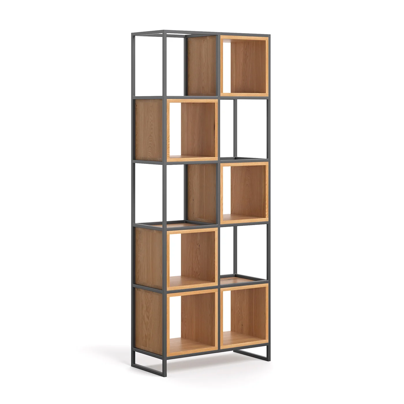 Frame-Bücherregal aus massivem Holz