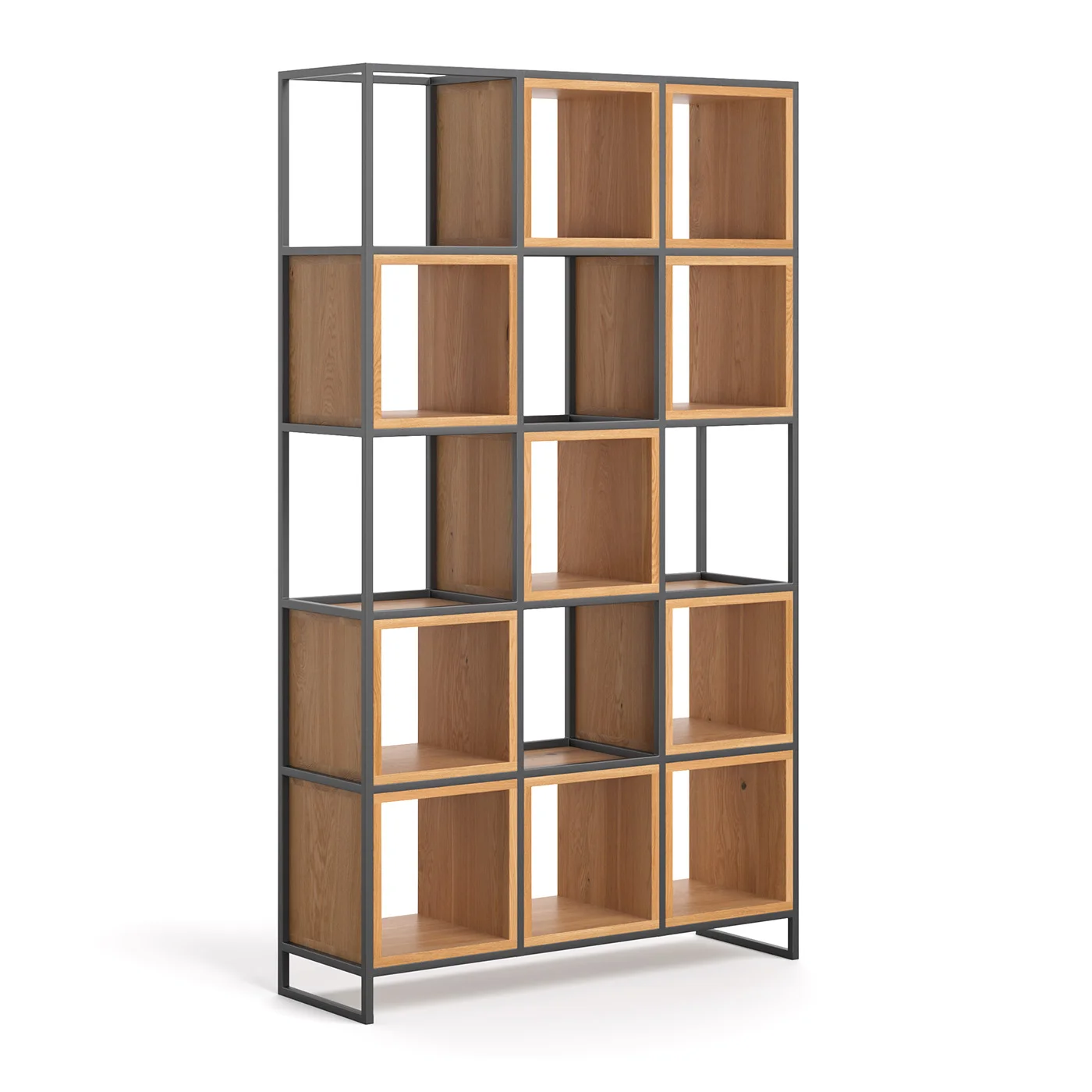 Frame-Bücherregal aus massivem Holz