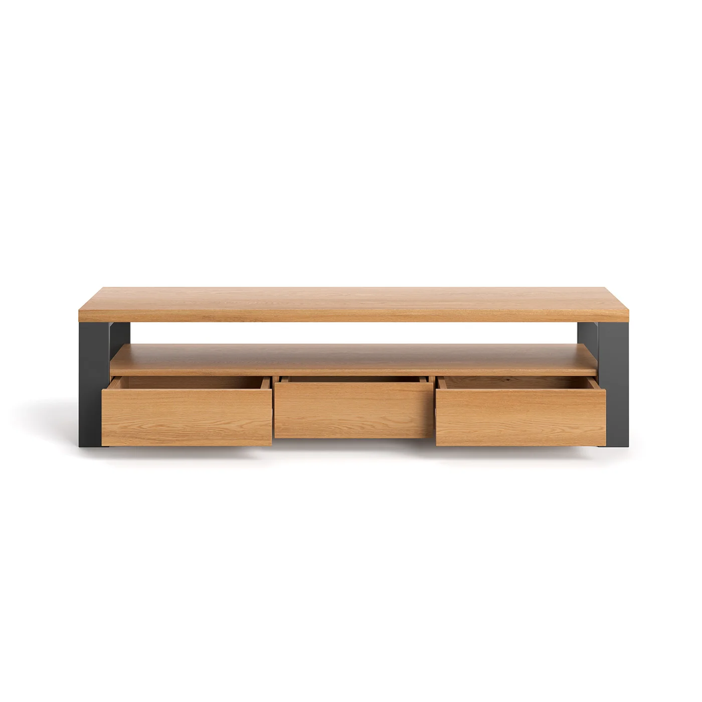 TV-Horizon-Schrank aus massivem Holz