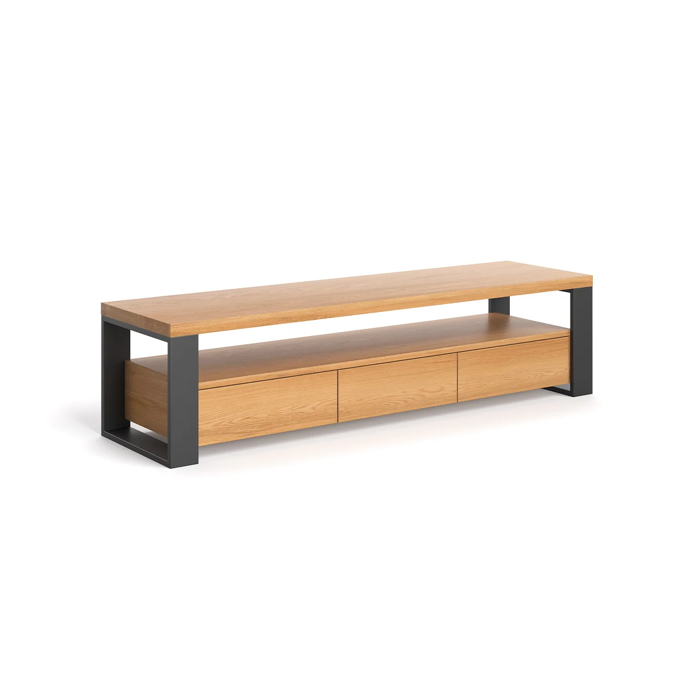 TV-Horizon-Schrank aus massivem Holz