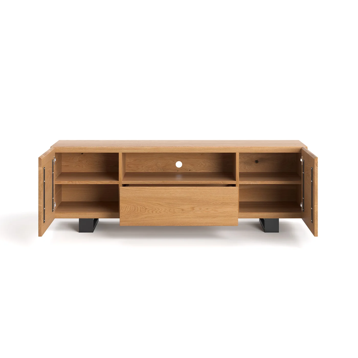 Lift-TV-Schrank aus massivem Holz