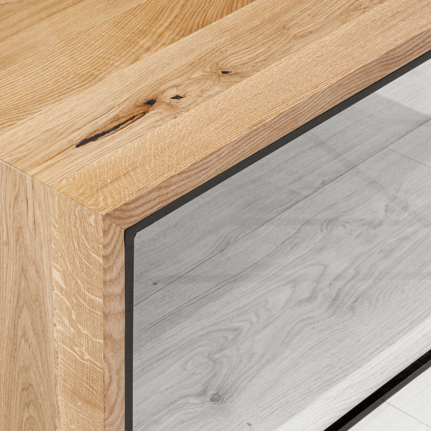 Mate-Couchtisch-Set aus massivem Holz