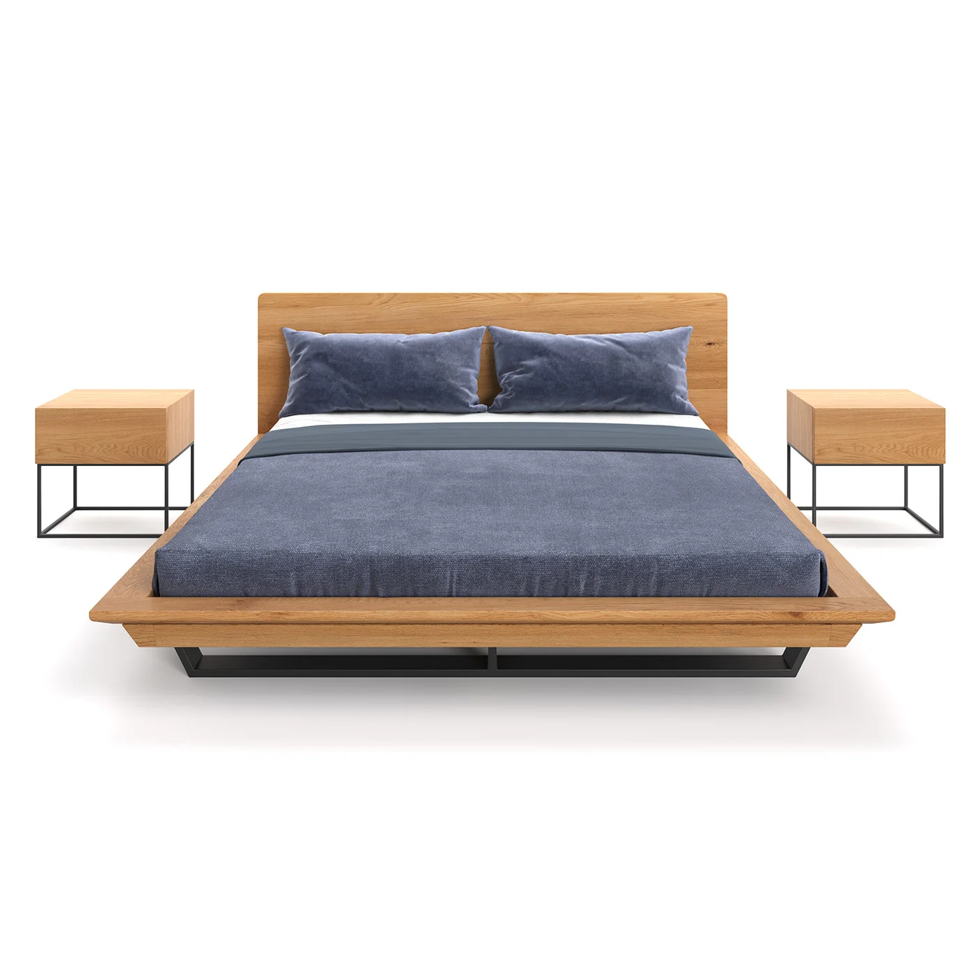 Nova-Slim-Bett aus Massivholz