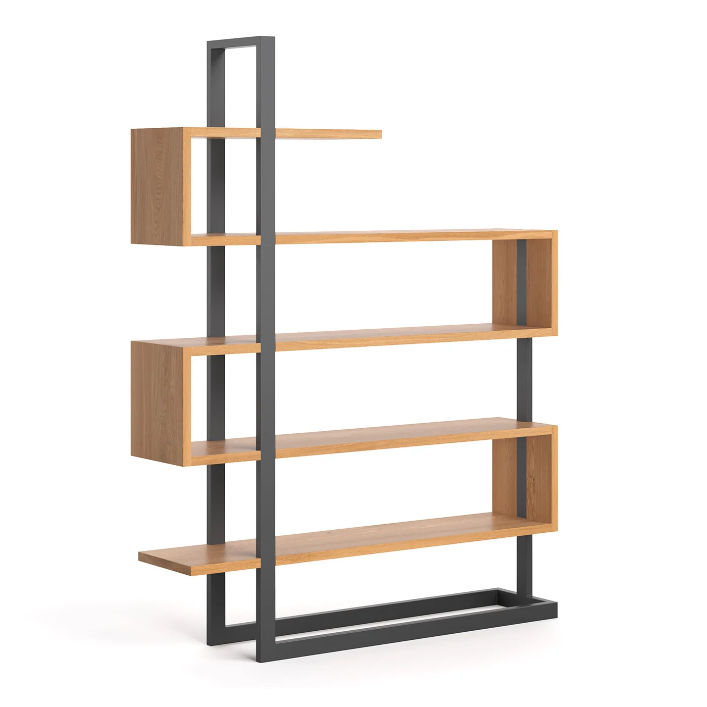 Veer-Bücherregal aus massivem Holz