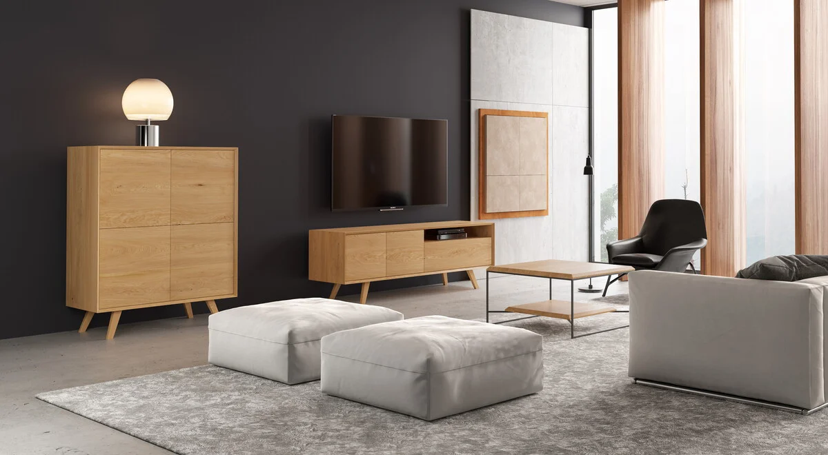 Quatro-TV-Schrank aus Massivholz